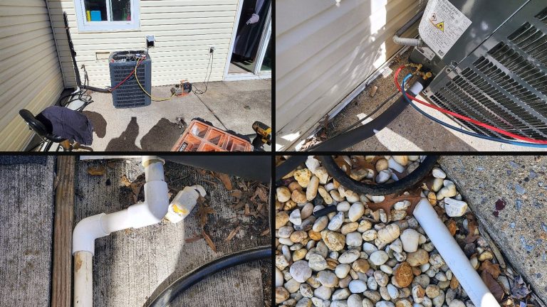 Collage of 4 photos from the job: The parts of an install nobody photographs